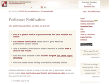 Tablet Screenshot of performernotification.com